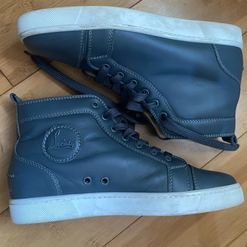 Christian Louboutin Leather High-Top Sneakers - Picture 1 of 6